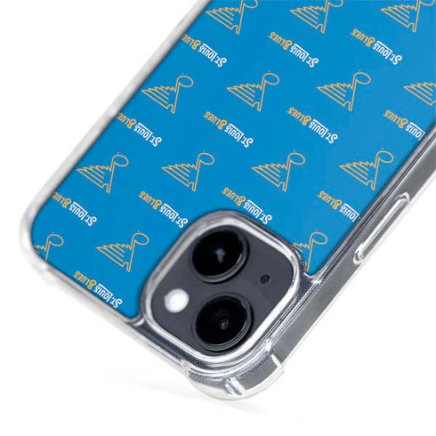 NHL St. Louis Blues Pattern iPhone 15 MagSafe Case